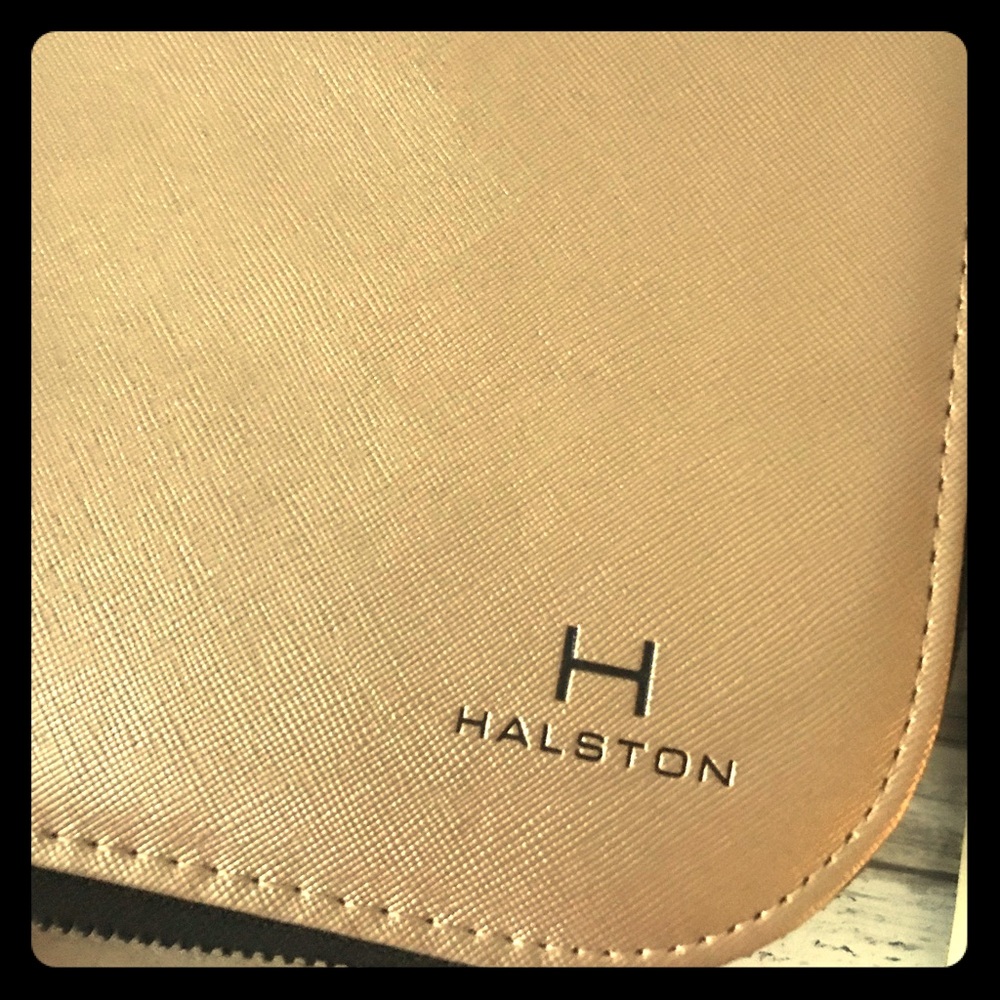 Halston Rose Gold Jewelry Travel Wallet